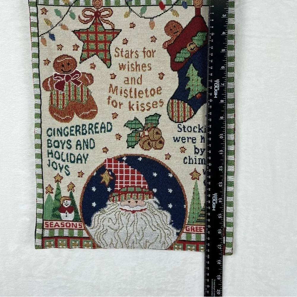 Gingerbread Season’s Greetings Christmas Tapestry Wall Hanging